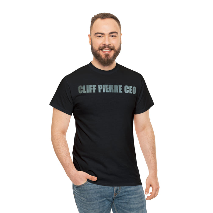 Gray Text Cliff Pierre CEO T-Shirt