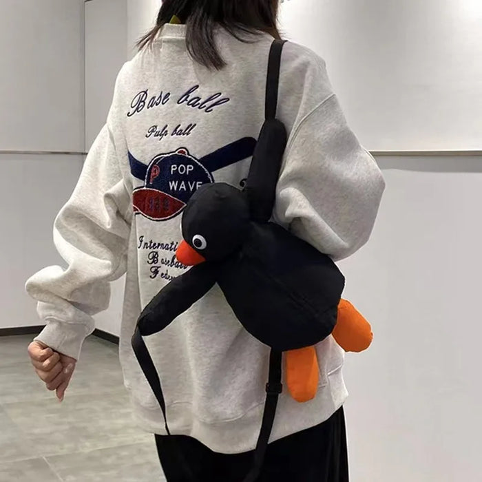 Cartoon Penguin Plush Backpack