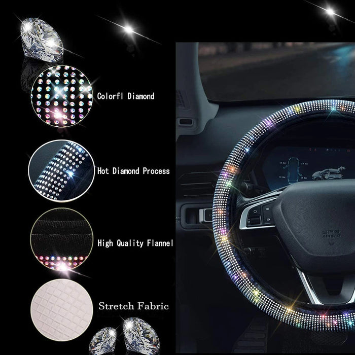 Crystal Diamond Car Steering Wheel Cover